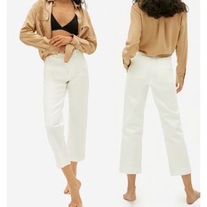 EVERLANE The Straight Leg Crop 4 SHORT Jeans High Waisted Pants